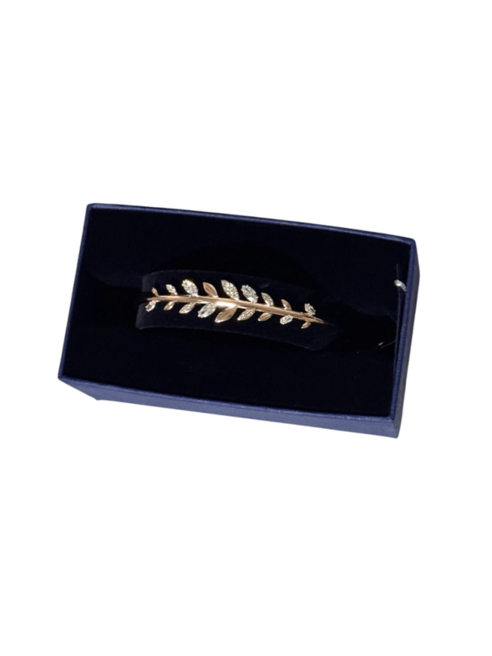 New Rose Gold and Crystal Bangle, "Mayfly" design authentic crystal with box - Picture 5 of 13